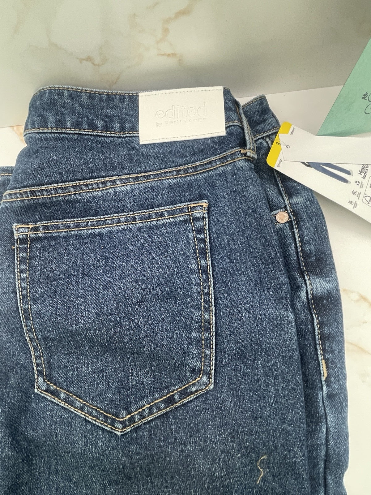 Edited by Remi Bader Women's  Size 8 Loose Straight Jean Blue Confident