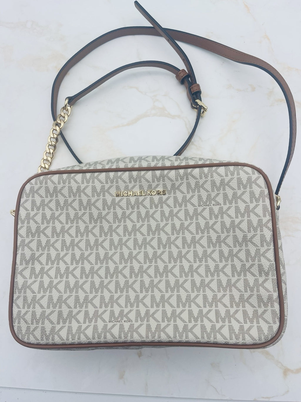 Michael Kors VANILLA 32F1GJ6C7B0005150 Women's Shoulder Bag, beige