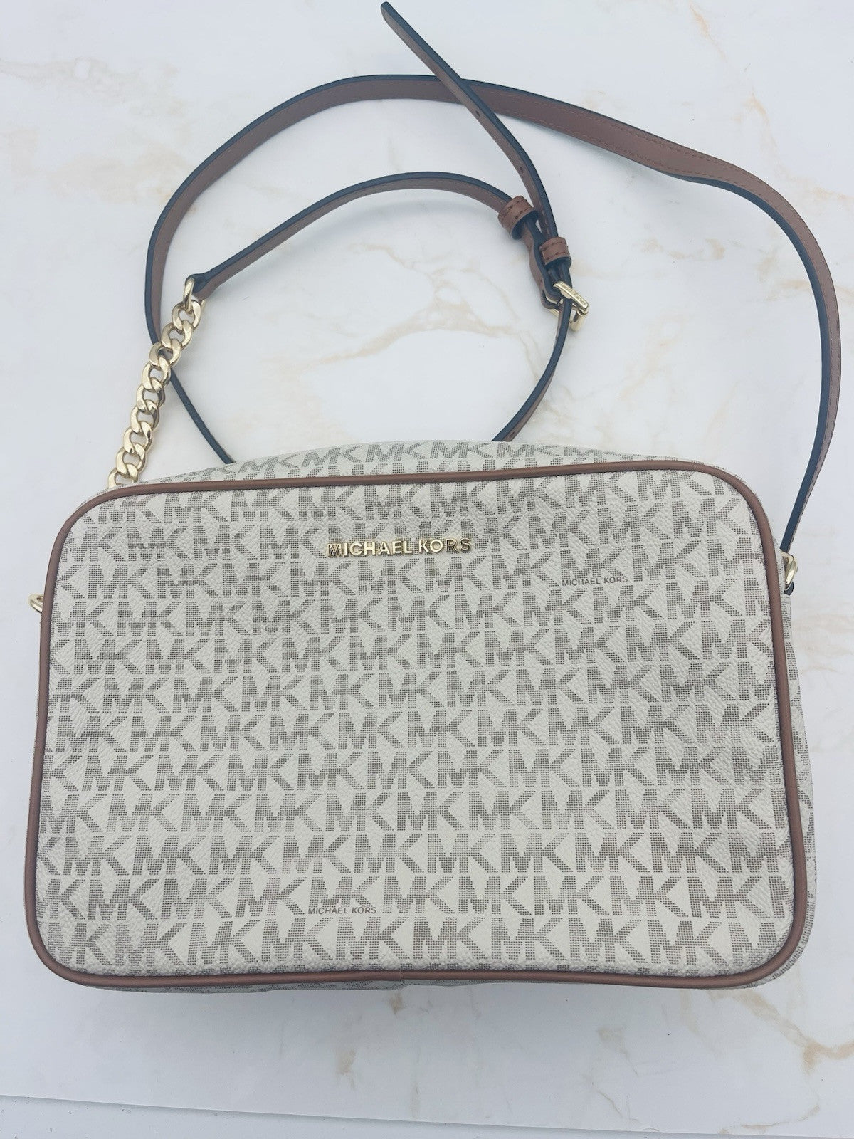 Michael Kors VANILLA 32F1GJ6C7B0005150 Women's Shoulder Bag, beige