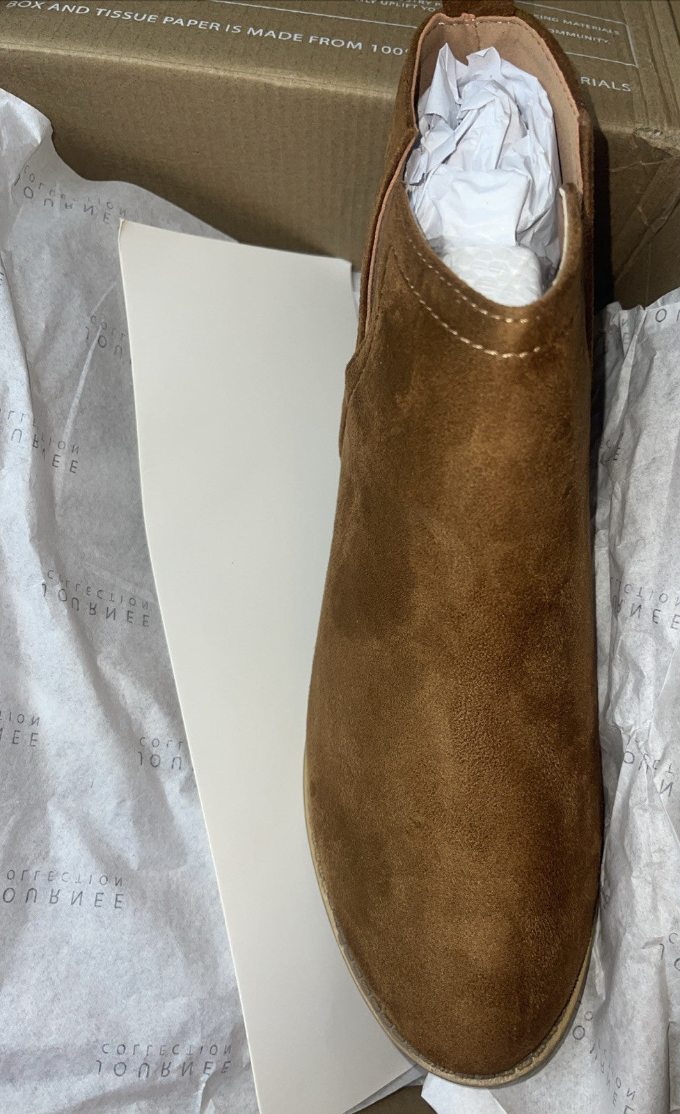 Journee Collection Women's Rimi Bootie Camel Size 8.5