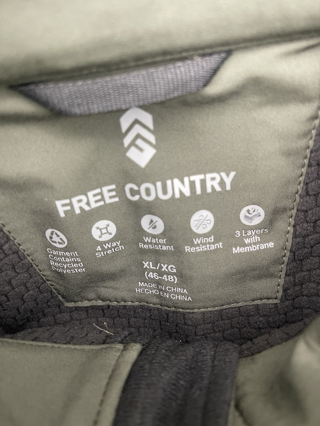 Free Country Men's Softshell Jacket Size  X Large Olive