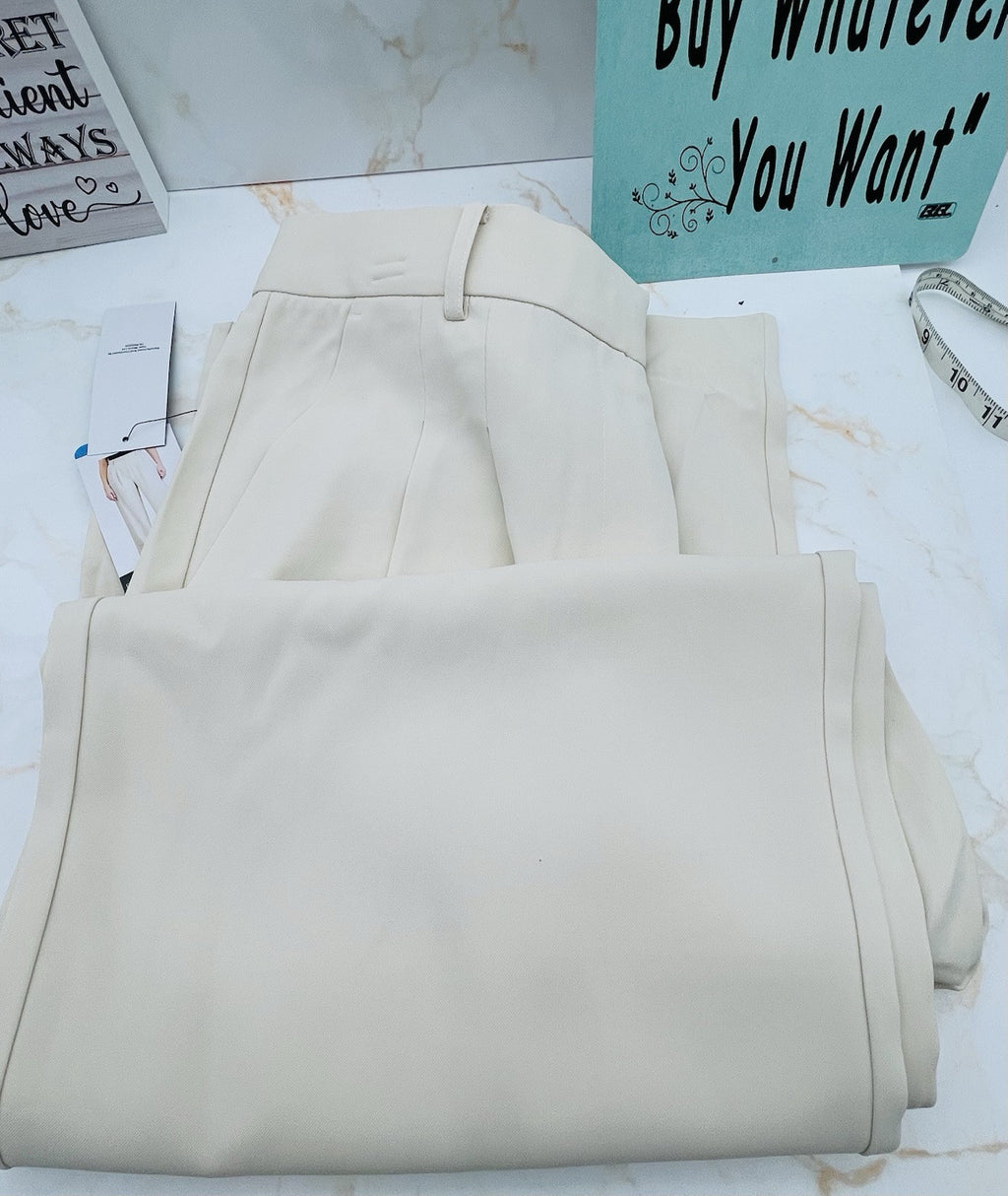 French Connection Ladies Wide Leg Classic Pleat Dress Trouser White Size M