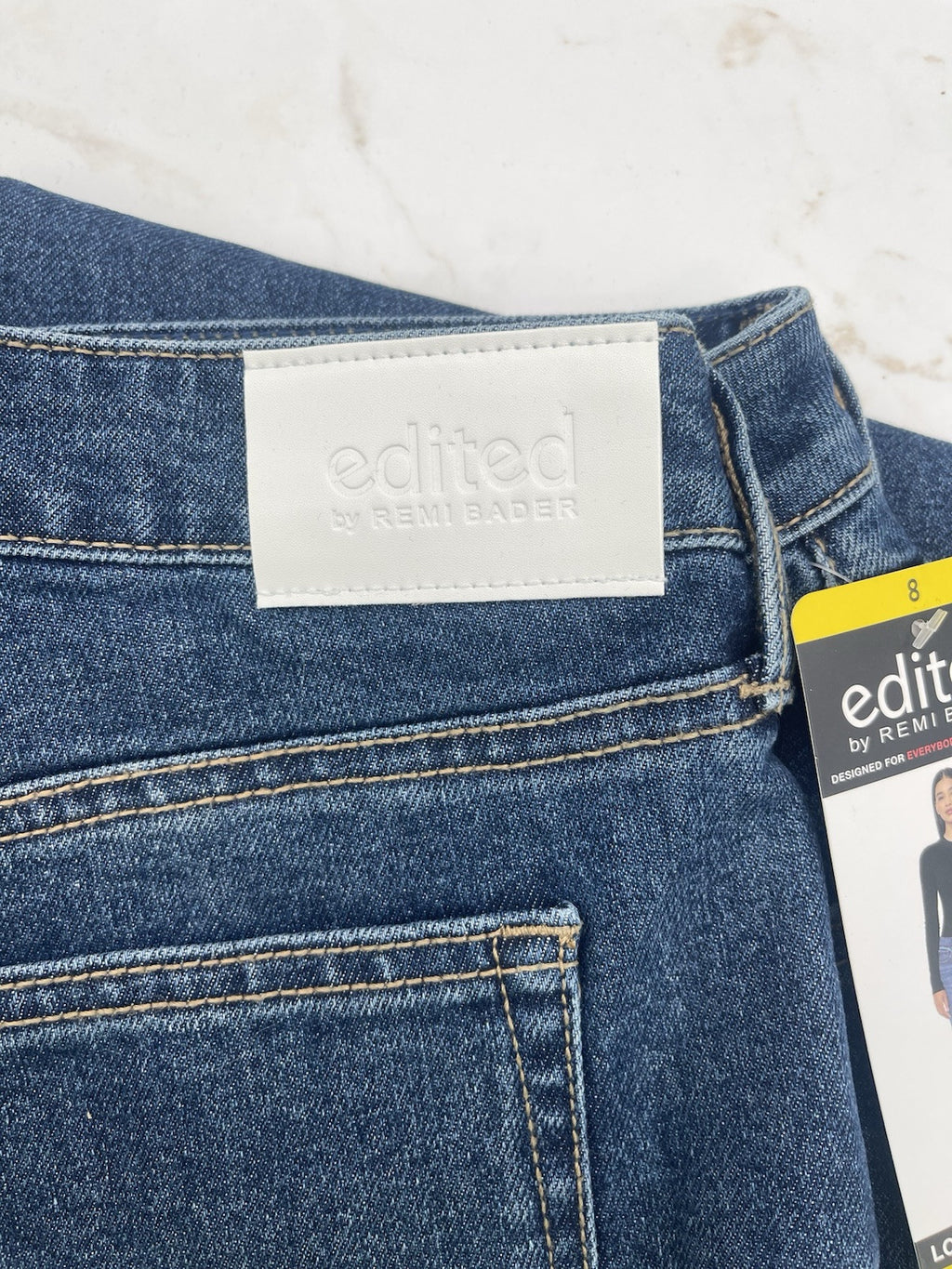Edited by Remi Bader Women's  Size 8 Loose Straight Jean Blue Confident