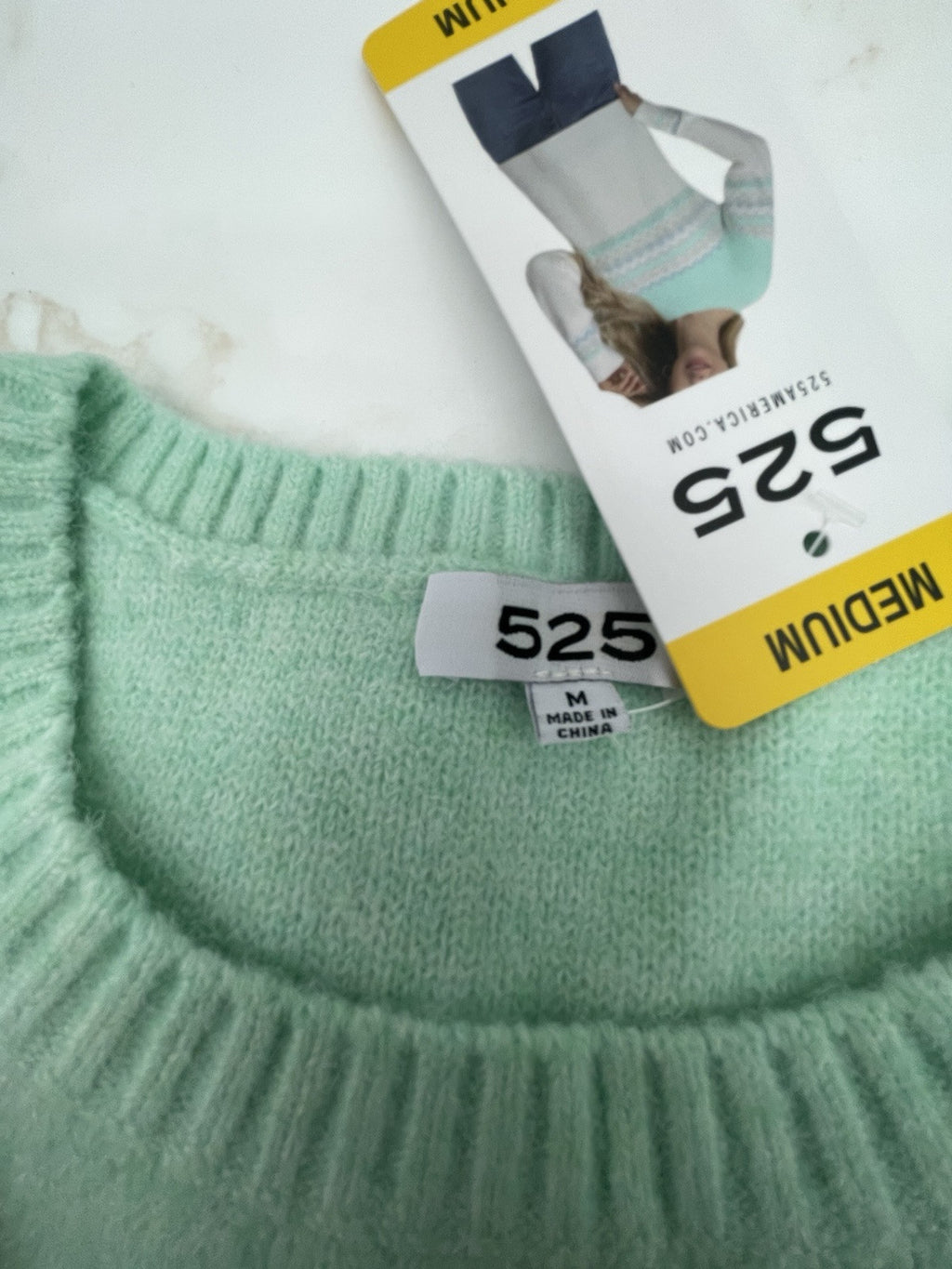 525 Women's Super Soft Crewneck Pullover Lurex Fairisle Sweater M