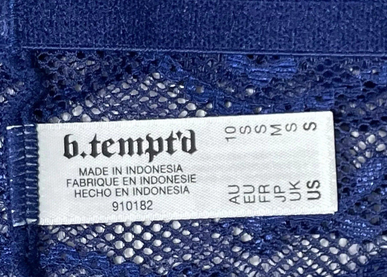 NWT b.tempt'd Women's S Lace Kiss Full Coverage Unlined Bralette 910182 Blue