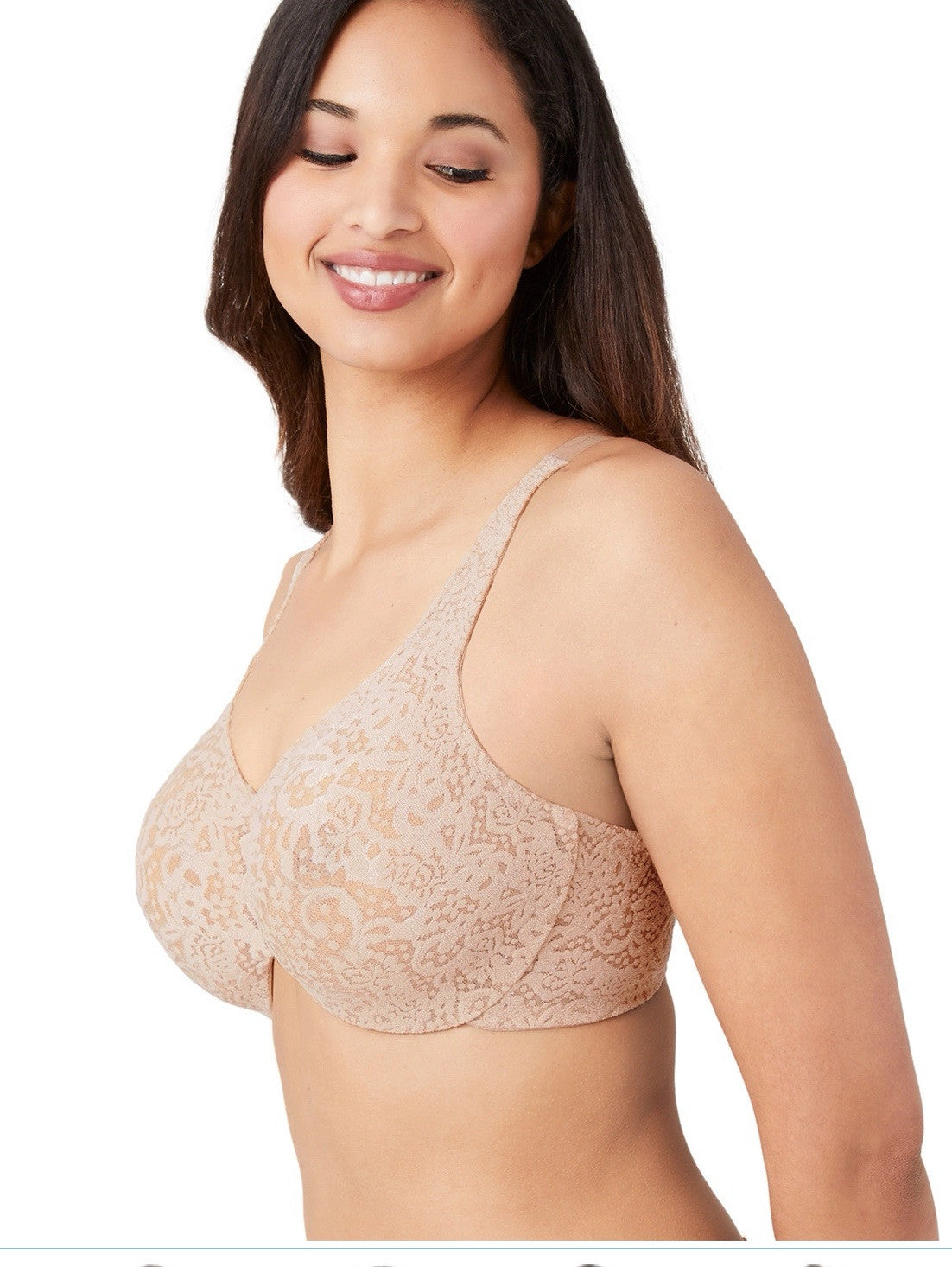 Wacoal 65547 Halo Lace Full Figure Underwire Bra Taupe Brown 36DDD Women’s