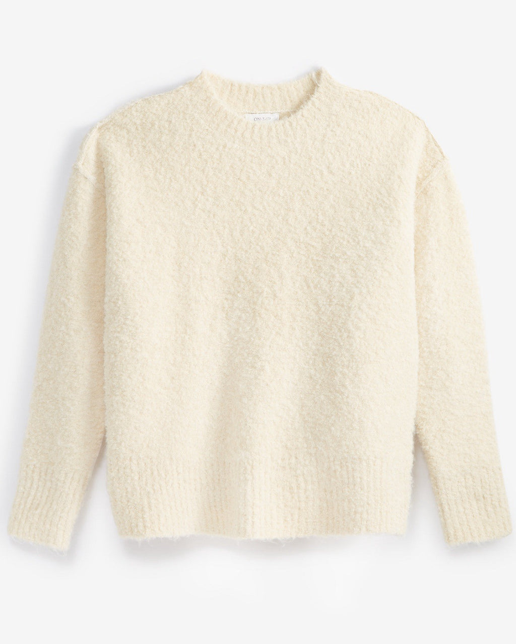 On 34th Women's Plus On 34th Pink Marled Bouclé Sweater,  Size XL White