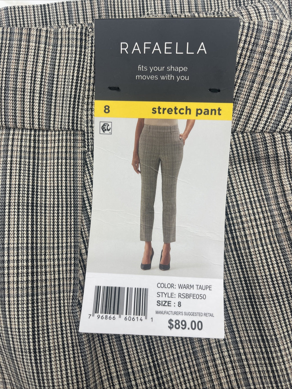 Rafaella Pull-On Belt Loops Functional Pockets Stretch Ankle Pant Size 8