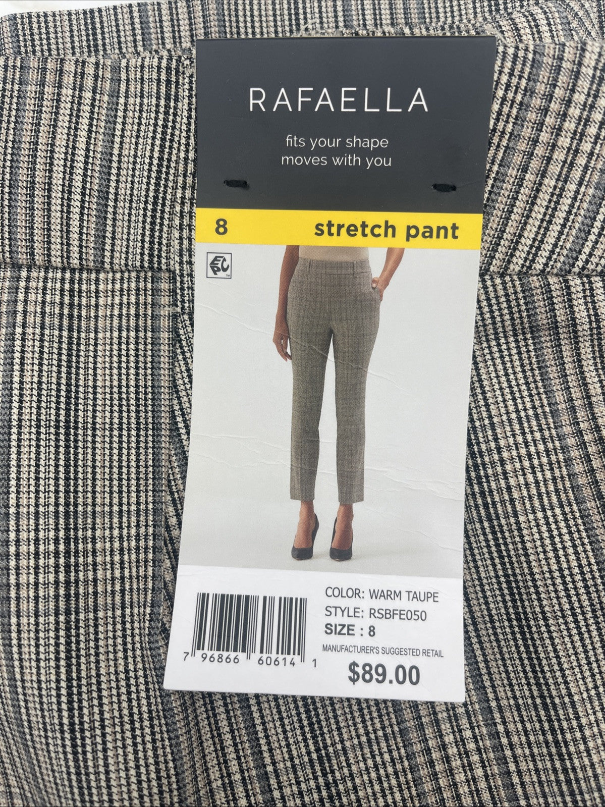 Rafaella Pull-On Belt Loops Functional Pockets Stretch Ankle Pant Size 8