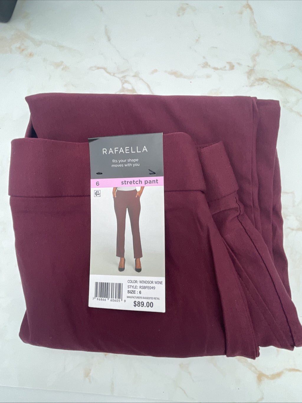 Rafaella Women’s Pull-On Belt Loops Functional Pockets Stretch Ankle Pant 6