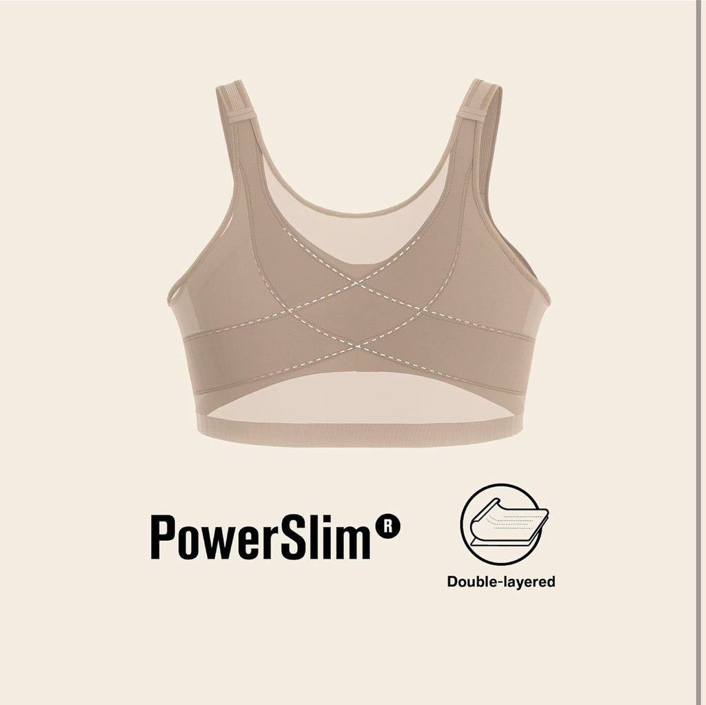 Leonisa Women's Front Closure Posture Corrector Bra, Light Beige 38 B