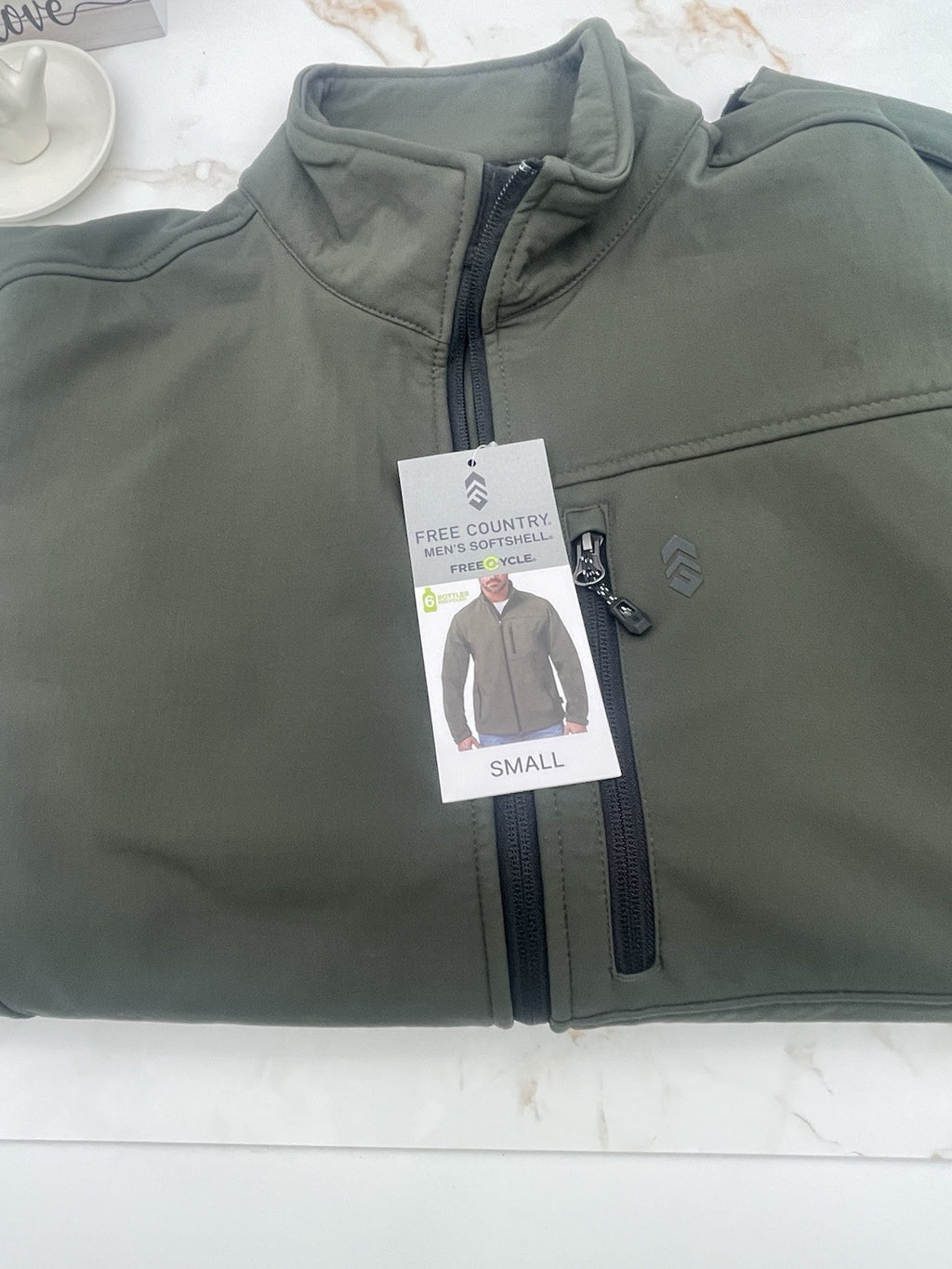 Free Country Men's Softshell Jacket Size Small Olive