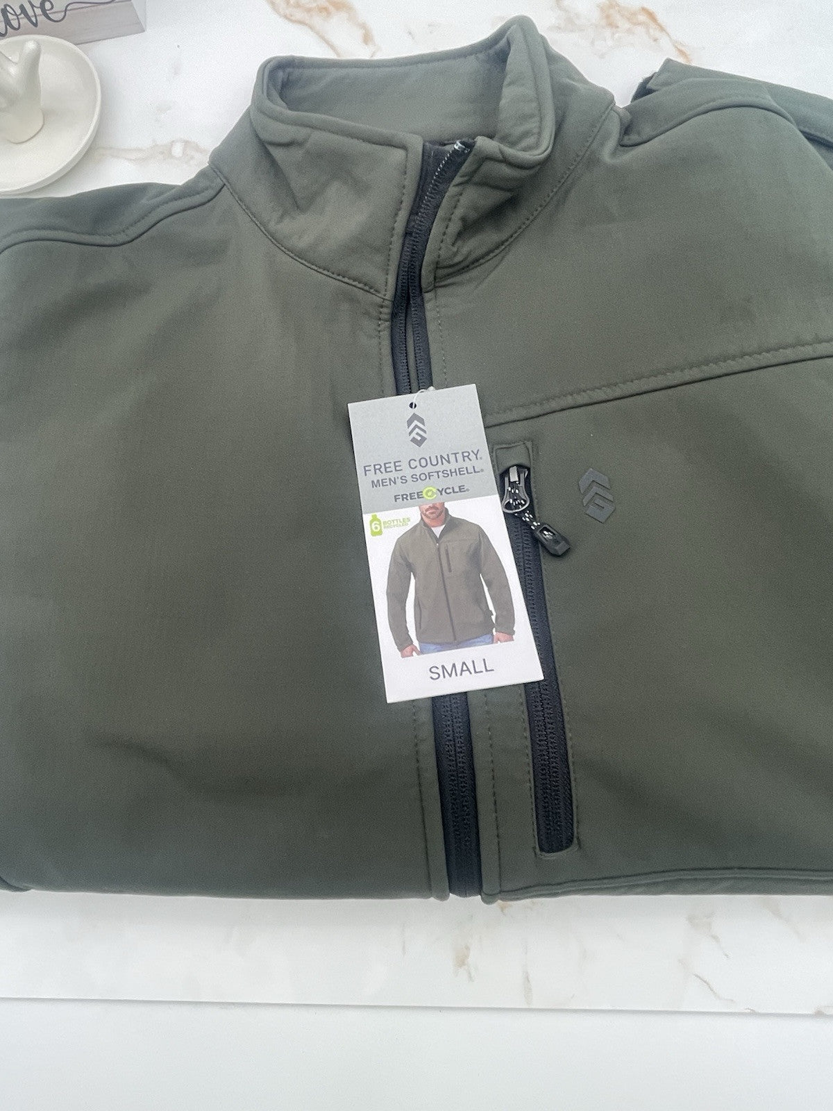 Free Country Men's Softshell Jacket Size Small Olive