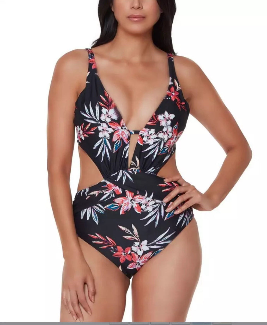 Bar III Cutout Tummy Toner One-Piece Swimsuit XS New