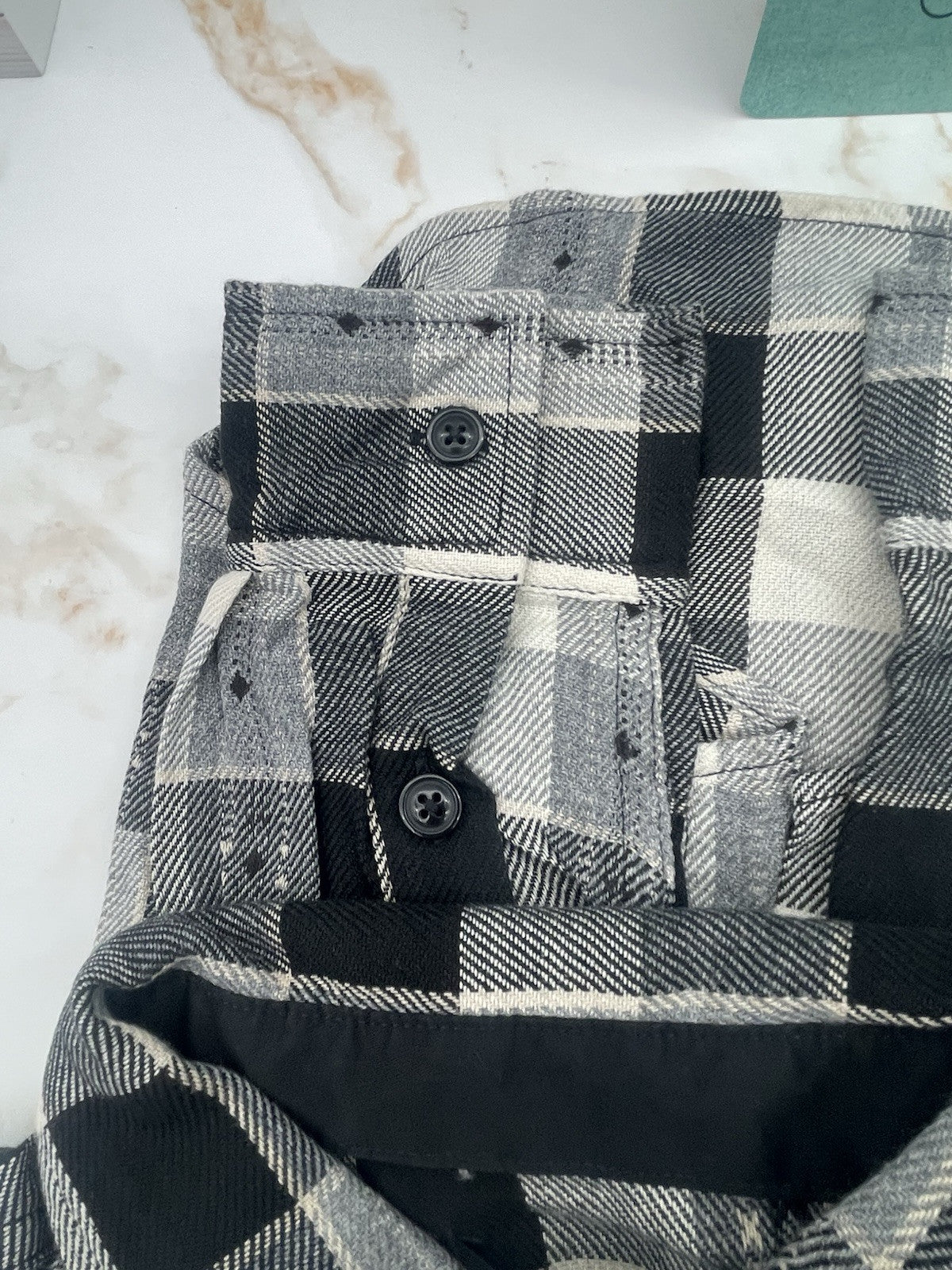 Frye Men's Jacquard Flannel  Heather Grey Size M