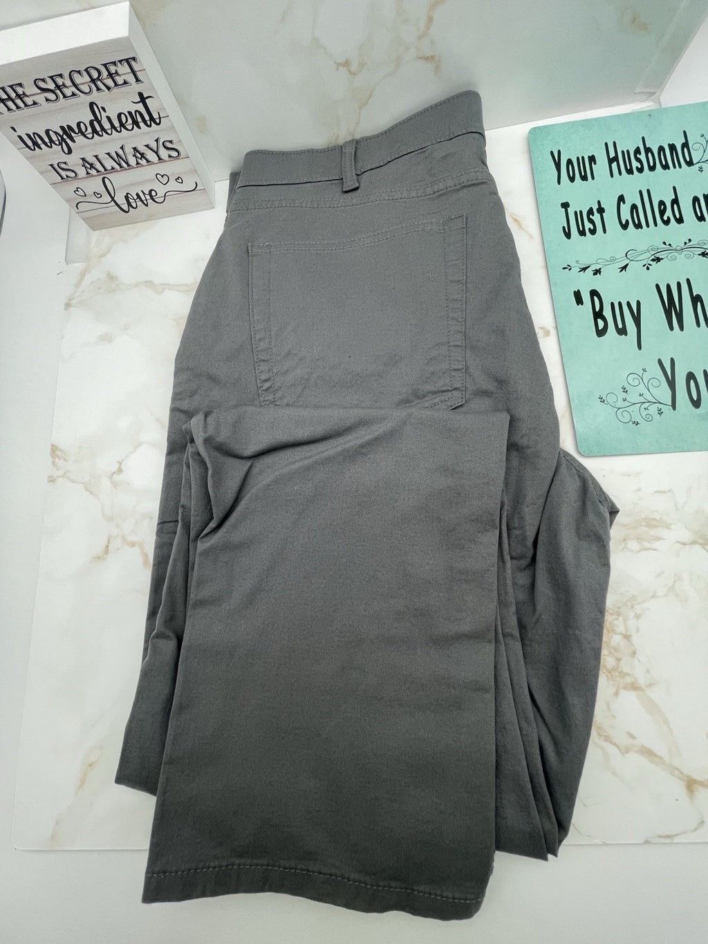 Member's Mark Straight Fit Mason 5 Pocket Pant Size 40x 30 Grey Flannel
