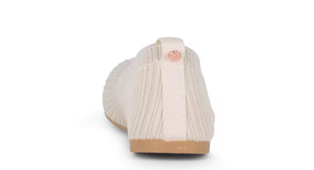 Danskin Hope Slip On Ballet Flats Comfort Natural with ribbed stretch knit Sz11