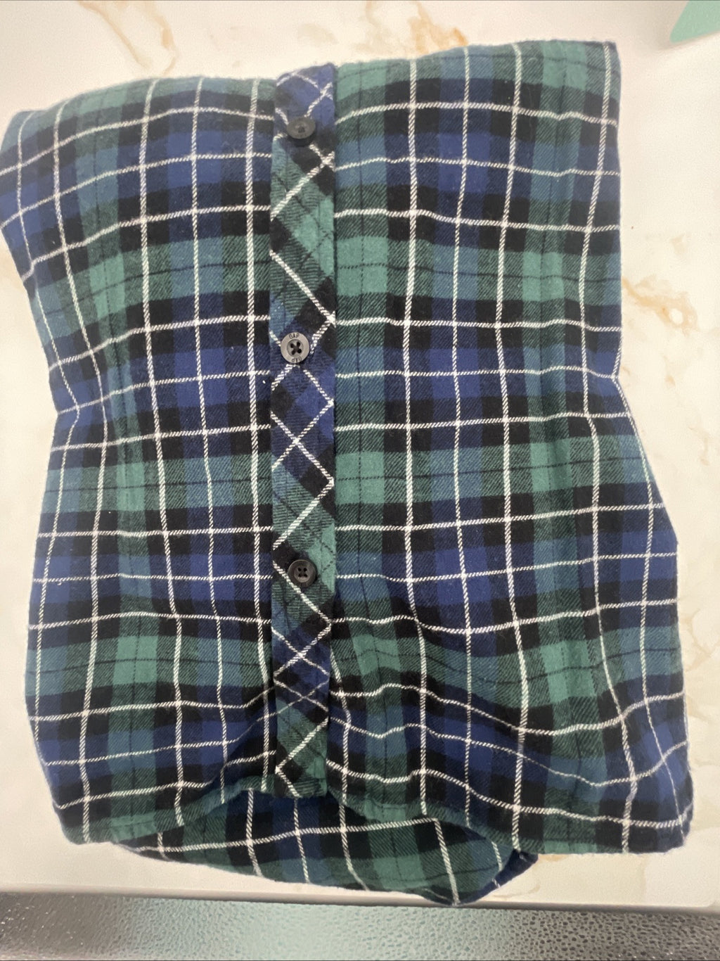 Gap Women's Soft Long Sleeve Hi-Low Hem Relaxed Fit Flannel Size L