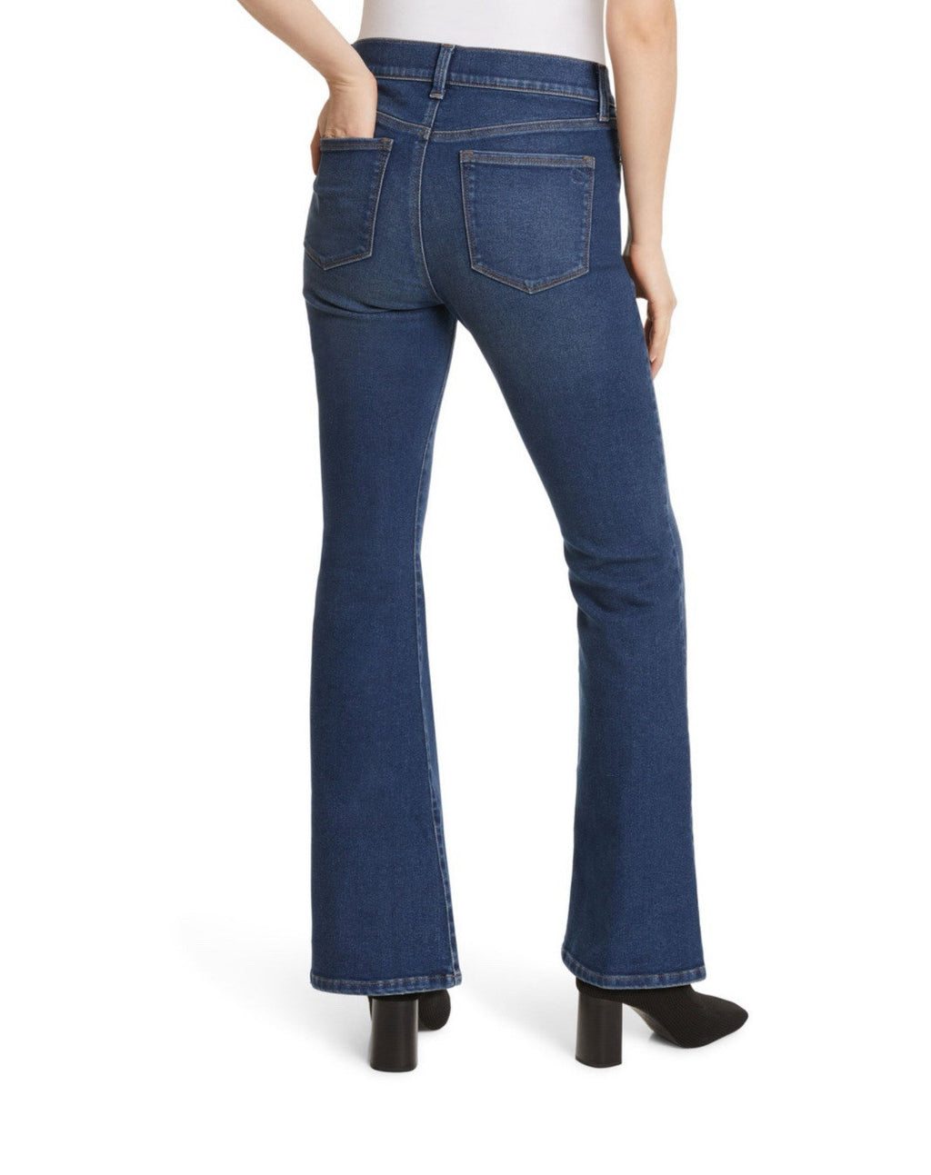 Jessica Simpson Women's High Rise Fitted Flare Jean, JJSB16035 Sz 10 Blue Drive