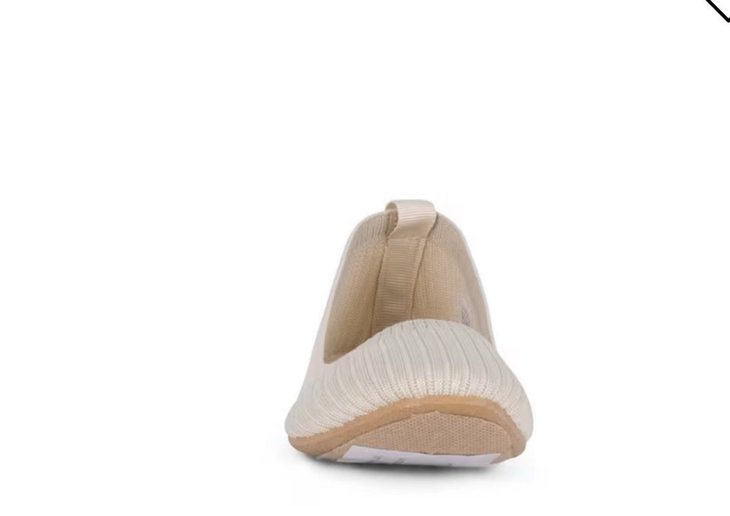 Danskin Hope Slip On Ballet Flats Comfort Natural with ribbed stretch knit Sz11