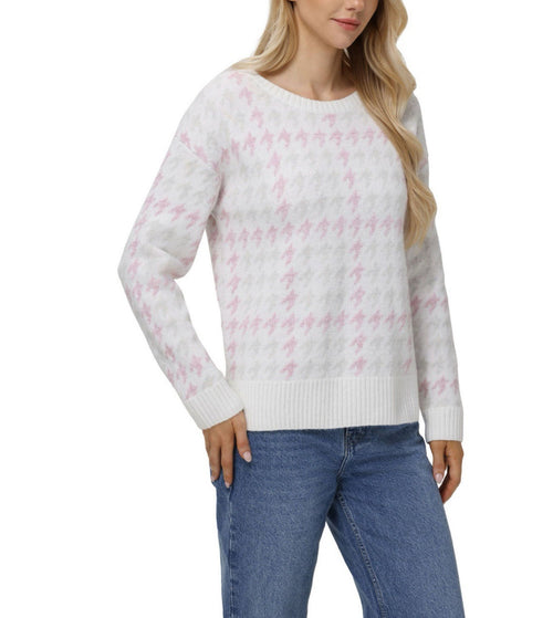 525 Women's Super Soft Crewneck Pullover Lurex Fairisle Sweater L