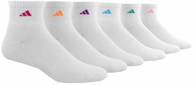 adidas Women's Athletic Quarter Socks Size 5-10 - 6 Pack